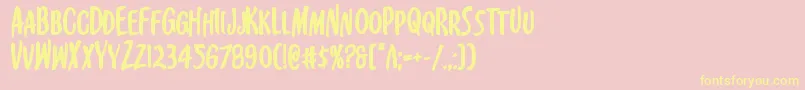 Kennebunkportbold Font – Yellow Fonts on Pink Background