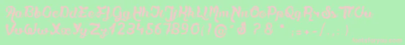 TartareDeViolettes Font – Pink Fonts on Green Background