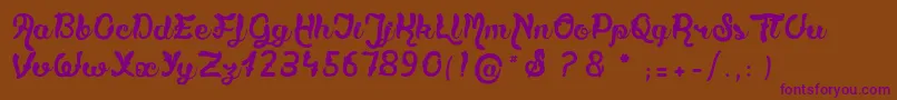 TartareDeViolettes Font – Purple Fonts on Brown Background