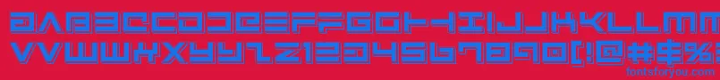 Avengerpunch Font – Blue Fonts on Red Background