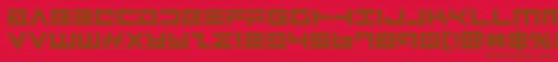 Avengerpunch Font – Brown Fonts on Red Background