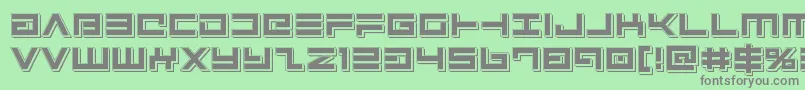 Avengerpunch Font – Gray Fonts on Green Background