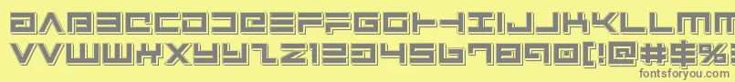 Avengerpunch Font – Gray Fonts on Yellow Background