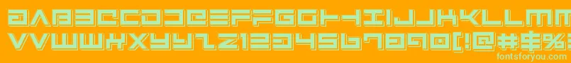 Avengerpunch Font – Green Fonts on Orange Background