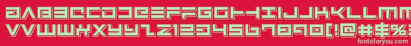 Avengerpunch Font – Green Fonts on Red Background