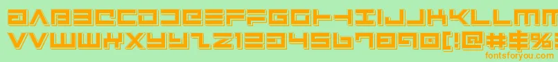 Avengerpunch Font – Orange Fonts on Green Background