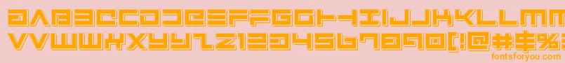 Avengerpunch Font – Orange Fonts on Pink Background