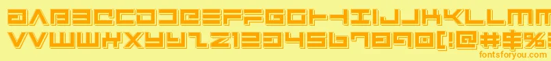 Avengerpunch Font – Orange Fonts on Yellow Background