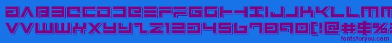 Avengerpunch Font – Purple Fonts on Blue Background
