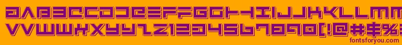 Avengerpunch-fontti – violetit fontit oranssilla taustalla