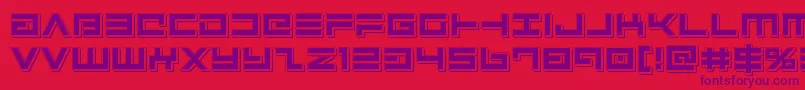 Avengerpunch Font – Purple Fonts on Red Background