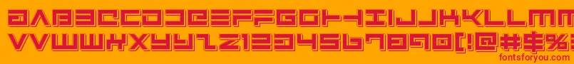 Avengerpunch Font – Red Fonts on Orange Background