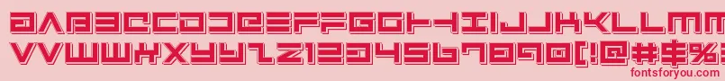 フォントAvengerpunch – ピンクの背景に赤い文字