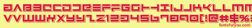 Avengerpunch Font – Red Fonts on Yellow Background