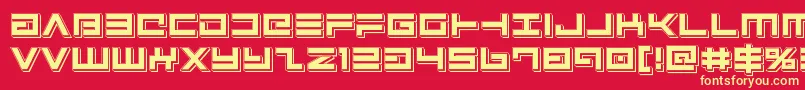 Avengerpunch Font – Yellow Fonts on Red Background