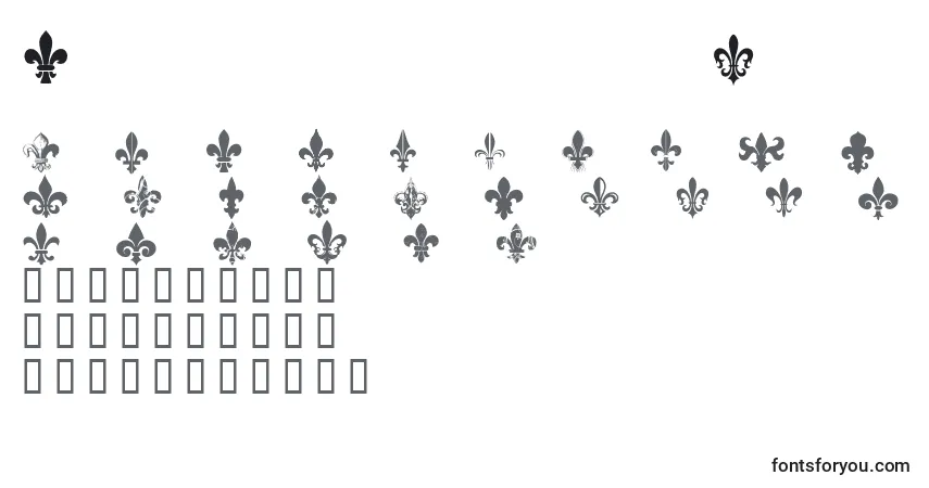 Schriftart CffleursdelysRegular – Alphabet, Zahlen, spezielle Symbole