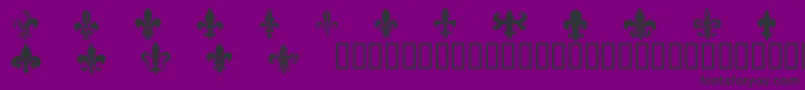 CffleursdelysRegular-Schriftart – Schwarze Schriften auf violettem Hintergrund
