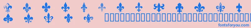 CffleursdelysRegular Font – Blue Fonts on Pink Background