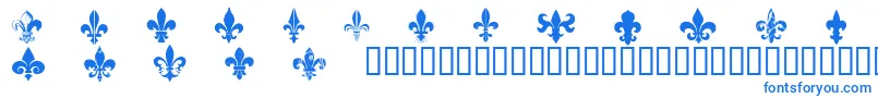 CffleursdelysRegular Font – Blue Fonts on White Background