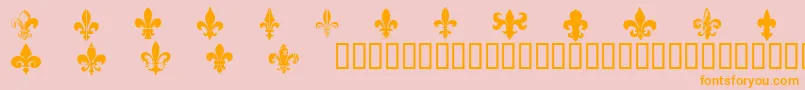 CffleursdelysRegular Font – Orange Fonts on Pink Background