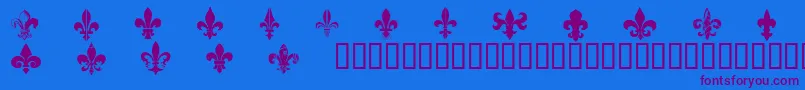 CffleursdelysRegular Font – Purple Fonts on Blue Background