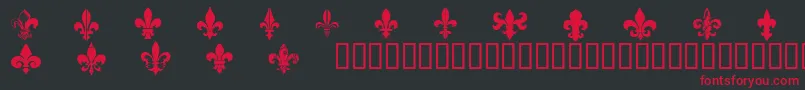 CffleursdelysRegular Font – Red Fonts on Black Background