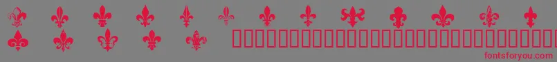 Police CffleursdelysRegular – polices rouges sur fond gris