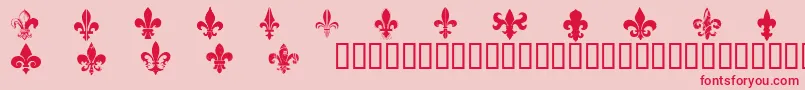 CffleursdelysRegular Font – Red Fonts on Pink Background