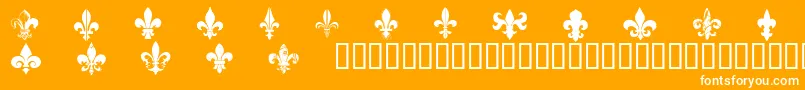 Шрифт CffleursdelysRegular – белые шрифты на оранжевом фоне