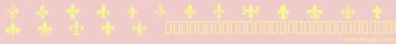 CffleursdelysRegular Font – Yellow Fonts on Pink Background