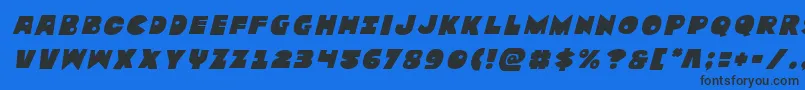 Zounderkitetitleital Font – Black Fonts on Blue Background