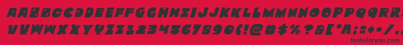 Zounderkitetitleital Font – Black Fonts on Red Background