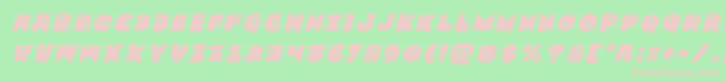 Zounderkitetitleital Font – Pink Fonts on Green Background