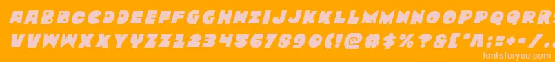 Zounderkitetitleital Font – Pink Fonts on Orange Background