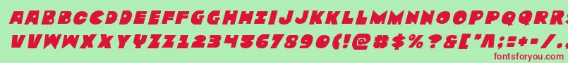 Zounderkitetitleital Font – Red Fonts on Green Background