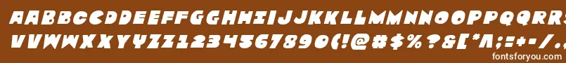 Zounderkitetitleital Font – White Fonts on Brown Background