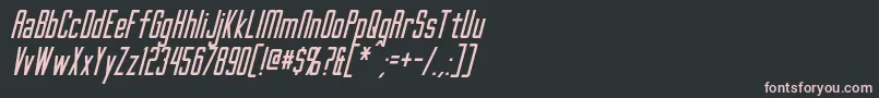 Czcionka GothamNightsItalic – różowe czcionki na czarnym tle