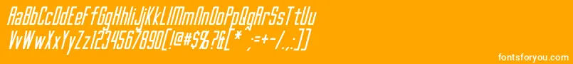 GothamNightsItalic Font – White Fonts on Orange Background