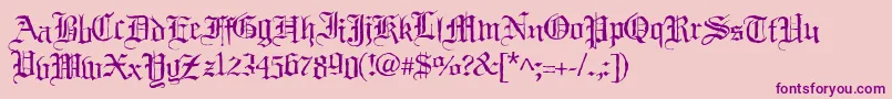 Blacknight Font – Purple Fonts on Pink Background