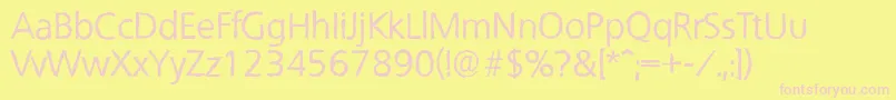 QuebecantiqueRegular Font – Pink Fonts on Yellow Background