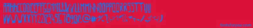 Oldmovie Font – Blue Fonts on Red Background