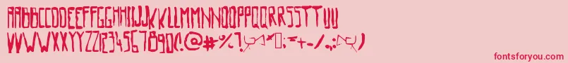 Oldmovie Font – Red Fonts on Pink Background