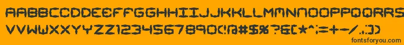 MishmashAlt1Brk-Schriftart – Schwarze Schriften auf orangefarbenem Hintergrund