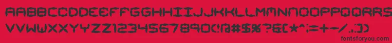 MishmashAlt1Brk-Schriftart – Schwarze Schriften auf rotem Hintergrund