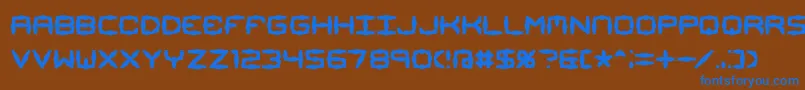 MishmashAlt1Brk-fontti – siniset fontit ruskealla taustalla