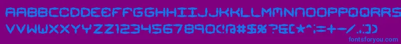 MishmashAlt1Brk Font – Blue Fonts on Purple Background