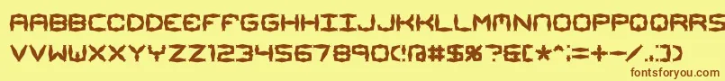 MishmashAlt1Brk Font – Brown Fonts on Yellow Background