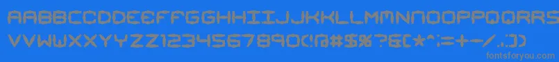 Fonte MishmashAlt1Brk – fontes cinzas em um fundo azul