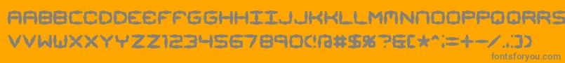 MishmashAlt1Brk Font – Gray Fonts on Orange Background
