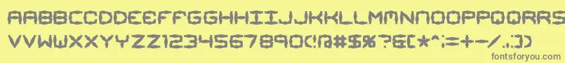 MishmashAlt1Brk Font – Gray Fonts on Yellow Background